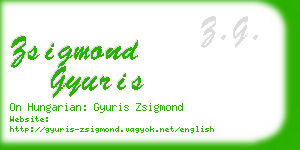 zsigmond gyuris business card